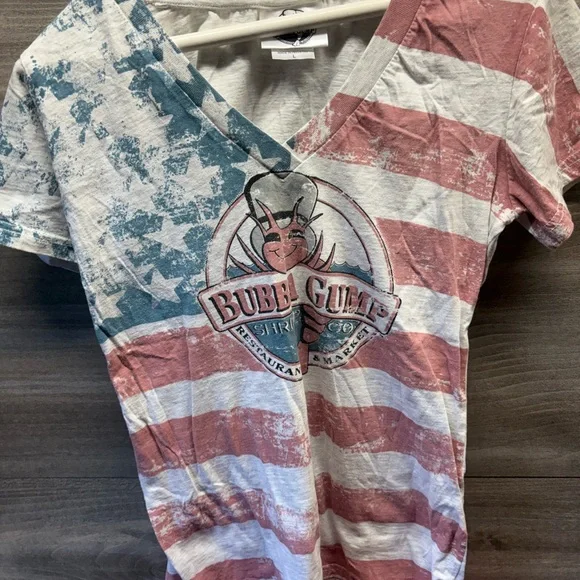 Women's Short Sleeve Tee - Red, Blue, White - Picture 2 of 6